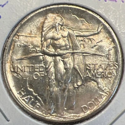 1926-S OREGON TRAIL COMMEMORATIVE SILVER HALF DOLLAR  ACTUAL COIN #C14502 - Image 1 of 2