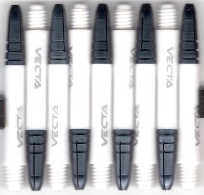 WINMAU VECTA White Inbetween Polcarbonate/Aluminum Top Dart Shafts: 1 set of 3
