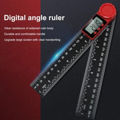 Digital LCD Angle Finder Meter Ruler Goniometer Protractor Measure Tool 200mm - Image 1 of 4