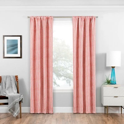 Eclipse Naya Blackout Paneles Cortina Ventana Bolsillo Varilla, Coral 37”x95, 2 Paneles Foto 1 de 4