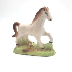 Vintage Staffordshire Horse Figurine Ceramic Painted England No Mark Statue 6" - Picture 1 of 7
