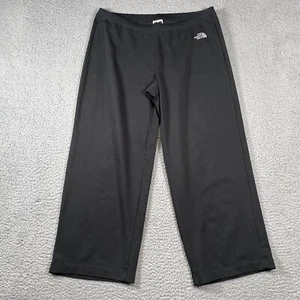 The North Face Legging Womens M Wide Leg Capri Cropped Athleisure Black Stretchy - Picture 1 of 12