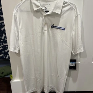 Nike Golf Dri-Fit Herren Gr. (M) weiß Michelin BMW bestickt Logo kurzarm neu - Bild 1 von 8