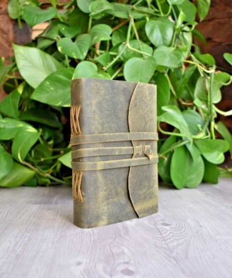 Leather Journal Personalised Christmas gift  A5(8"x6") Leather Notebook diary - Image 1 of 4