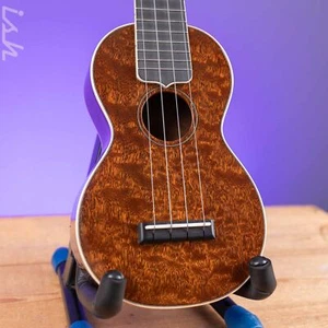 2024 Martin Custom Shop Soprano Ukulele Natural Quilted Sapele - Picture 1 of 14