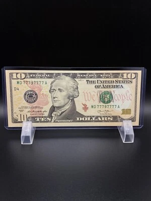 2013 - 10 Dollars bill Near Solid. - Image 1 of 2