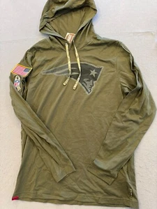 New England Patriots Salute to Service Hoodie T Shirt Mens Medium Nike NFL USA - Picture 1 of 7