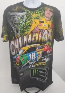 KYLE BUSCH SUBLIMATED 2019 CHAMPIONSHIP T-SHIRT SIZE MEDIUM NEW WITH TAGS - Picture 1 of 2