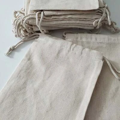 Biglotbags - Premium Canvas Cotton Double Drawstring Reusable Muslin Bags - Image 1 of 4