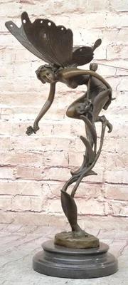 Mythical Bronze Fairy Angel Sculpture by Italian Artist Cesaro Figurine - Image 1 of 4