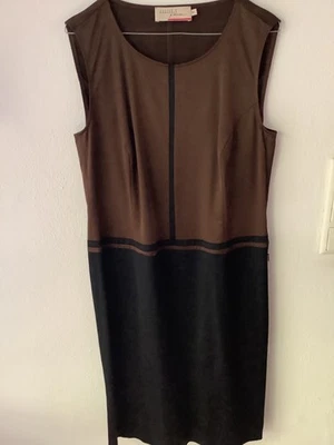 Luxus MINX by Eva Lutz Viskose Wolle Stretch schwarz braun  Kleid Gr. 40, top - Bild 1 von 4