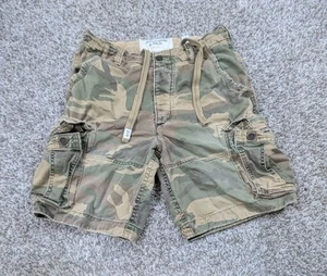 Vintage Y2K Abercrombie & Fitch Camo Cargo Shorts Men's 32 Drawstring Camouflage - Picture 1 of 6