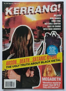 KERRANG Magazine Issue 436 March 1993 Black Metal (Slight Damage) - Picture 1 of 24
