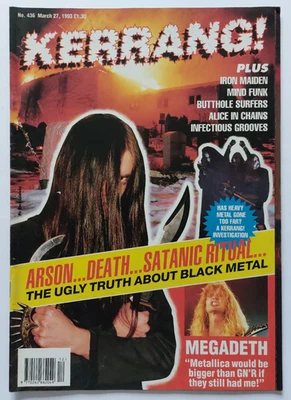 KERRANG Magazine Issue 436 March 1993 Black Metal (Slight Damage) - Image 1 of 4