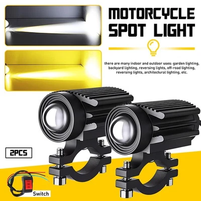 2x 60W LED Foco Auxiliar Moto Faro Conducción Antiniebla Universal Foto 1 de 4