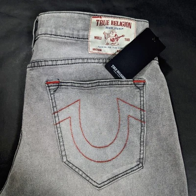 $159 True Religion Ricky SN Relaxed Straight Jeans Mens Size 34x34 36x34 - Image 1 of 4