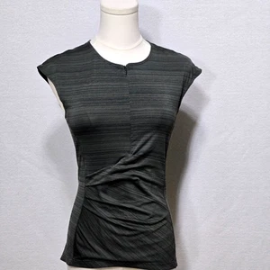 Athleta Activewear Top Damen Größe XSP Plissee vorne ärmellos Viertelreißverschluss - Bild 1 von 12