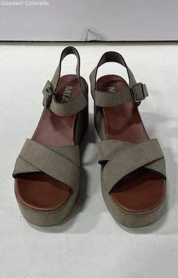 Sapato casual feminino Mia marrom salto com tiras 6,5 - Imagem 1 de 4