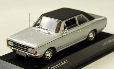 Opel Commodore A Limousine Bj. 1967-1971, Silbermet Minichamps-Modell M.1:43 - Immagine 1 di 4