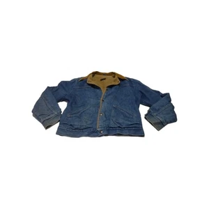Vintage 70s Wrangler Sherpa Lined Denim Jacket Cord Collar Made In USA - Bild 1 von 6
