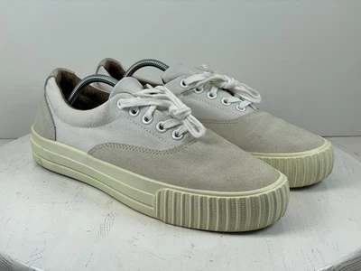 PF Flyers Woman’s Made In USA! Size 8.5 (fits Like 9) Suede / Canvas Nice White! - Image 1 of 4