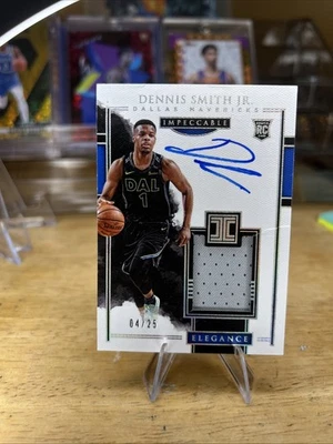 2017-18 Panini Impeccable Elegance Rookie Jersey Autographs Dennis SmithJr. 4/25 - Image 1 of 2