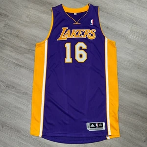 PAU GASOL Pro Cut Los Angeles Lakers Jersey 2XL +2 adidas Authentic Team Game - Picture 1 of 5