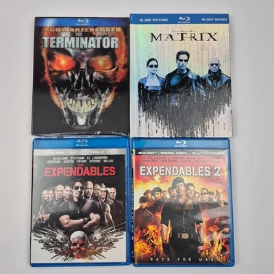 Matrix Book Case Terminator Lenticular NEW Expendables 1 & 2 Blu-ray Movie Lot - Image 1 of 4