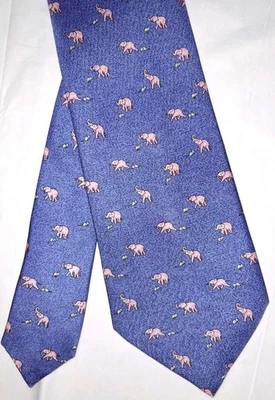 Corbata cuello elefante rosa Thomas rosa azul Foto 1 de 4