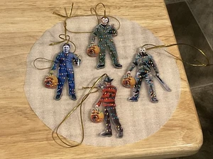 Michael Myers, Jason, Freddy Acrylic 3” Christmas Ornaments Horror Slasher NEW - Picture 1 of 1