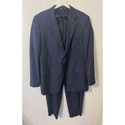 Jones New York Para Hombres Azul Marino Lana Traje Chaqueta Pantalones Conjunto Foto 1 de 4