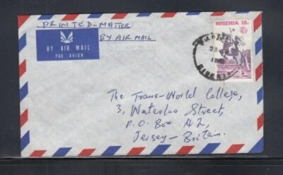 NIGERIA Commercial Cover Nsukka to Jersey (Channel Islands) 23-9-1980 Cancel - Image 1 of 2
