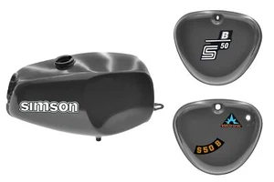 Büffeltank Set mit Seitendeckel für Simson S50 S51, DarkGray, innen versiegelt - Bild 1 von 1