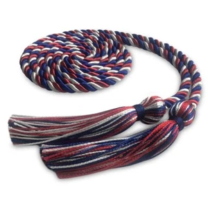 Endea Graduation Single Honor Cord Royal Blue/Red/White - Picture 1 of 4