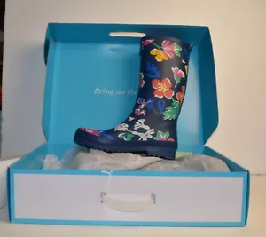 Neu im Karton Vera Bradley Größe 10 blau bunt Santiago Blumen Regenstiefel 21573-G7510 - Bild 1 von 3