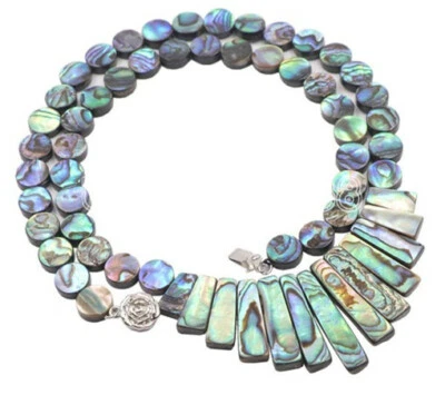 natural Paua Abalone Shell Necklace - Image 1 of 2