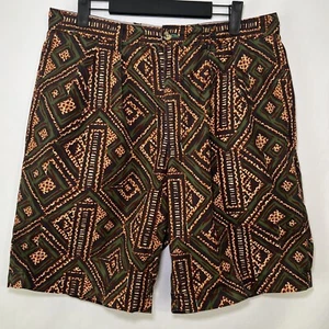 Tommy Hilfiger Chino Shorts Mens Size 34 Geometric Pattern 9” Inseam Green - Picture 1 of 14