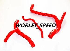 RED Silicone Radiator Y Hose KAWASAKI KXF450 KX450F KXF 450 2009-2011  09 10 11 - Picture 1 of 1