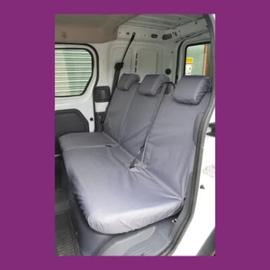 Ford Transit Connect 2002-14 Double Cab Crew Van Rear Grey Tailored Seat Covers - Picture 1 of 3