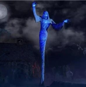 HUGE 12FT GHOST ANIMATRONIC HALLOWEEN DECORATION - Picture 1 of 4