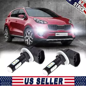 For Kia Sportage 2011-2015 2016 LED Combo 881 white Fog Light Bulbs Kit - Picture 1 of 13
