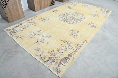 vintage rug,turkish area rug, oriental hand-knotted faded oushak rug,5x9 rug,452 - Image 1 of 4