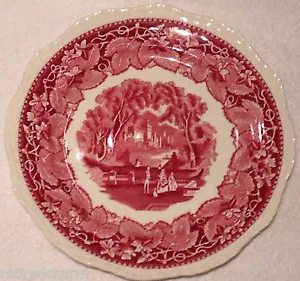 ❤ Mason's Patent Ironstone China Red Pattern Vista England 10½" Dinner Plate ❤ - Picture 1 of 10