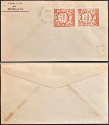 1930 Honduras #295 vertical pair imperf between FDC available & Good for PC *d - Image 1 of 3