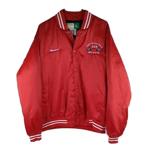 Vintage Wear Guard Womens L Red 80s 90s Personalized Smith Racing Satin Jacket - Picture 1 of 7
