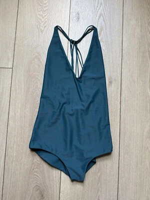 Traje de baño Mikoh Ipanema una pieza $228 verde tiras espalda profunda v Foto 1 de 4