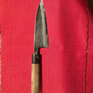 Masamoto Sohonten Deba Japanese Kitchen Knife White Steel 150mm Black Finish