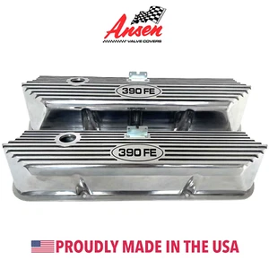 Ford FE 390 FE Tall Valve Covers Polished - Die-Cast Aluminum - Ansen USA - Bild 1 von 9