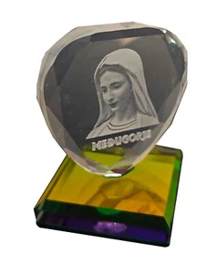 Statue Mother of God Virgin Mary Our Lady Glass Statue From Medjugorje 2.16 inc - Picture 1 of 13