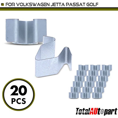 20Pcs Spring Steel Moulding & Trim Fastener Clips for VW Jetta Passat Golf 22 mm Foto 1 de 4